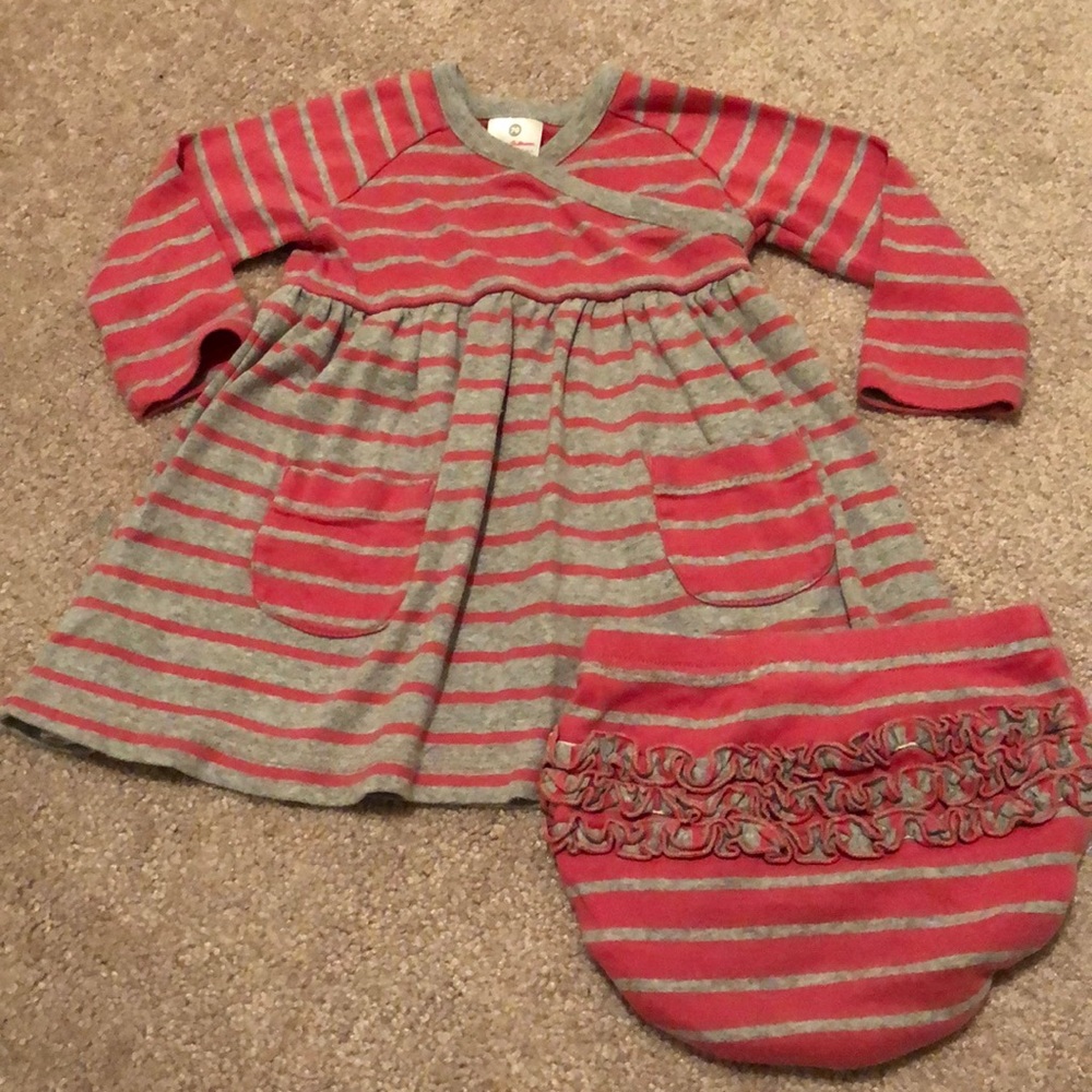 Super Soft Stripe Dress and Bloomer Set